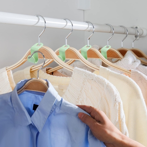 Closet Organization Space Saving Cascading Hanger Clip - Set of 25 - Blue - Picture 3 of 5